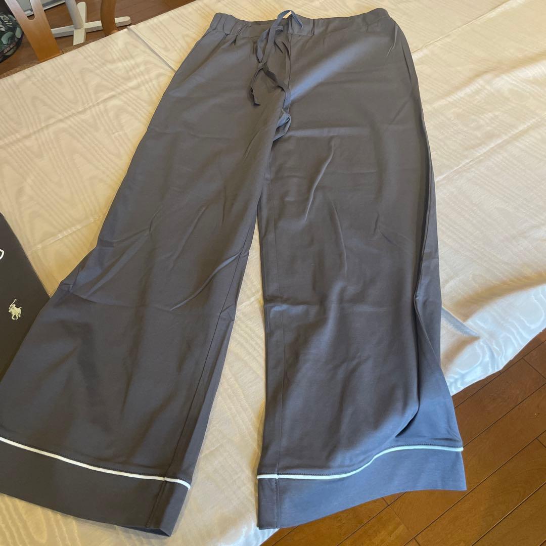 【新品タグ付】ラルフローレンパジャマレディースM オーガニックコットン　グレー