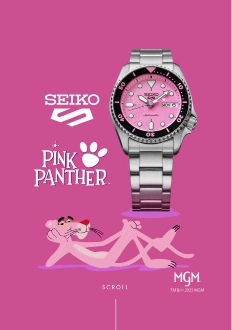 セイコー5スポーツ SKX series ピンクパンサー SBSA321