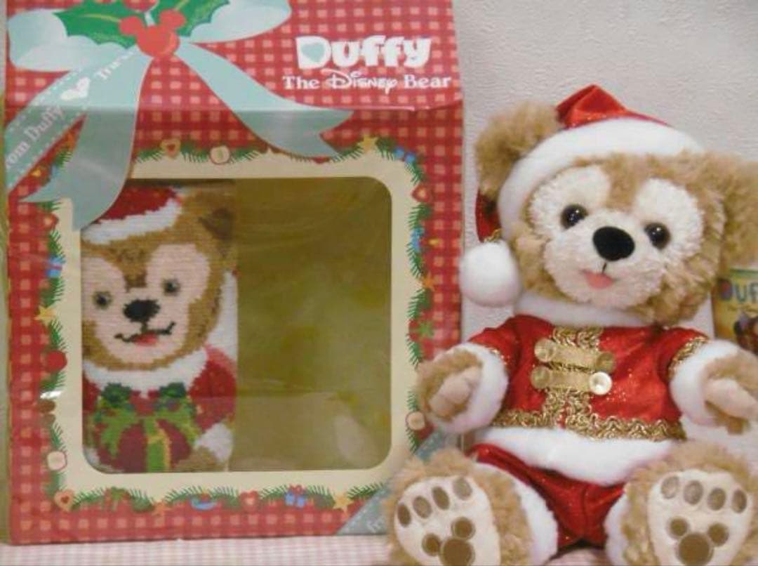 ダッフィー　クリスマス　ぬいぐるみ　レア　オープンマウス　限定品