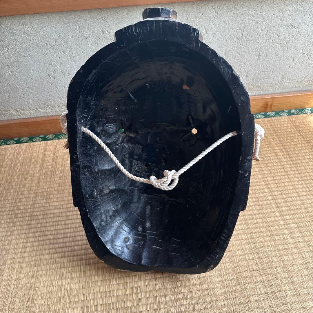 超大型　天狗お面　木彫　アンティーク　壁掛　工芸品　魔除け　縁起物　骨董　守神