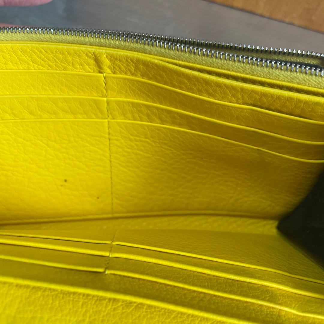 BALENCIAGバレンシアガ ペーパー ウォレット イエロー 二つ折り 長財布