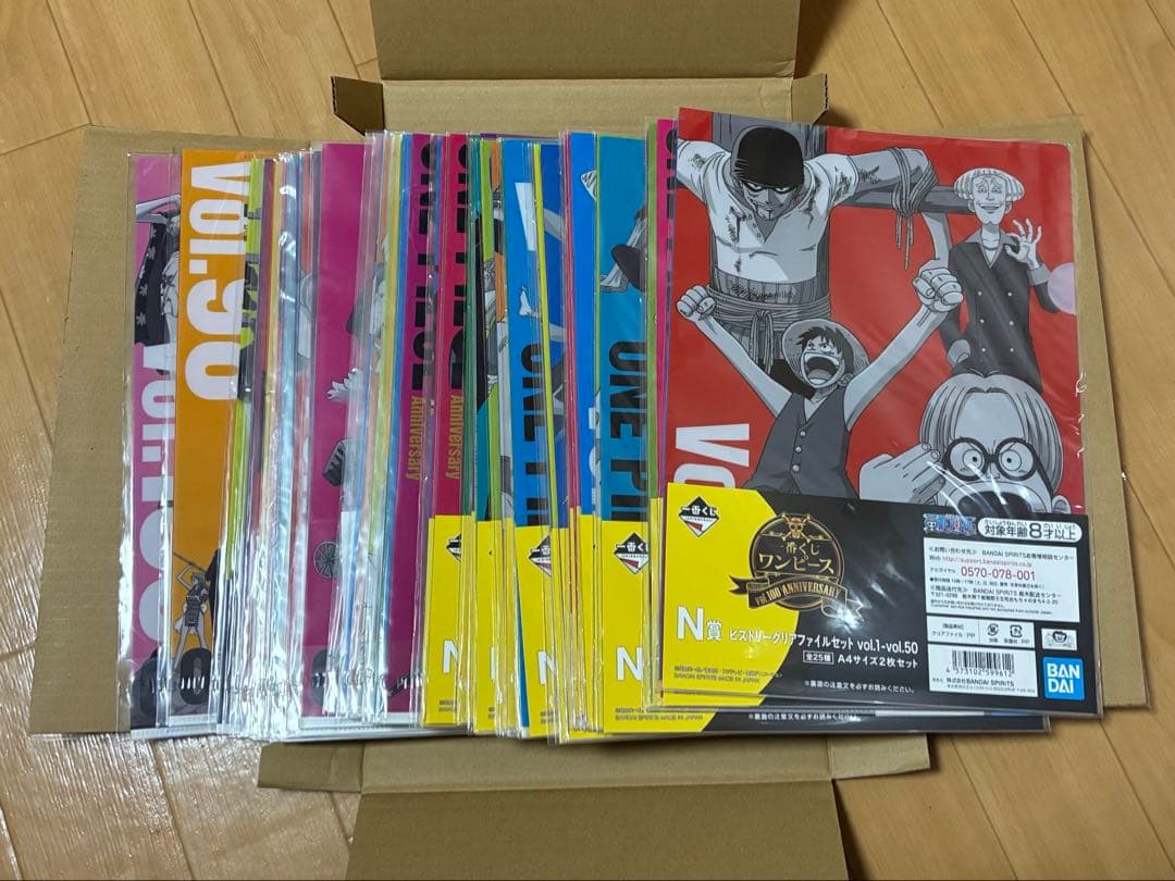 ワンピース　一番くじ　ヒストリークリアファイル　フルコンプ　100枚セット