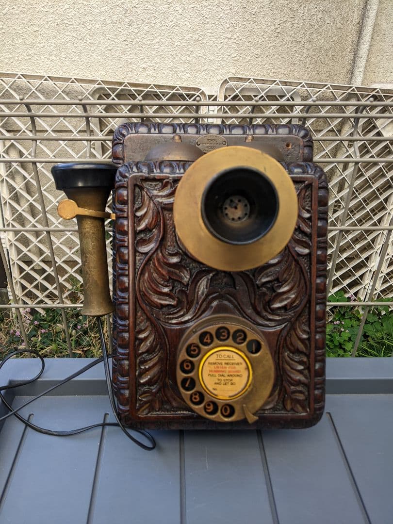 【値下げ】アンティークダイヤル式電話