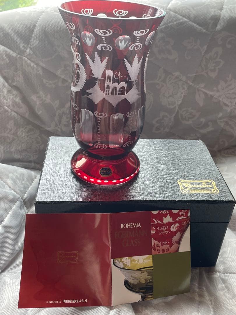 ボヘミアングラス エーゲルマン 花瓶