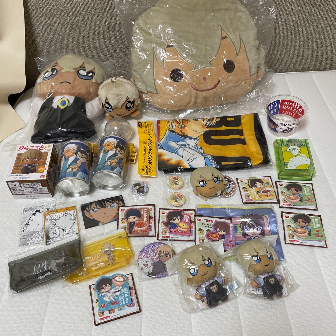 コナン 安室透　降谷零 缶バッジ マスコット　なぬいぐるみ　グッズ　セット