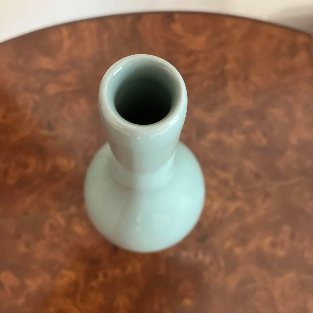 青磁　花入　花瓶　3代目　諏訪蘇山7
