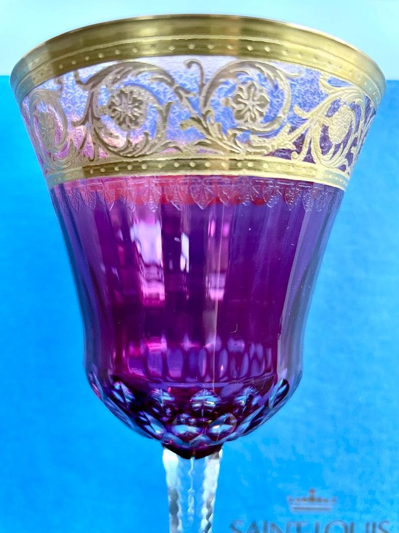 希少 フランス サンルイ シスル ティスル ホック ワイン グラス 新品 24K