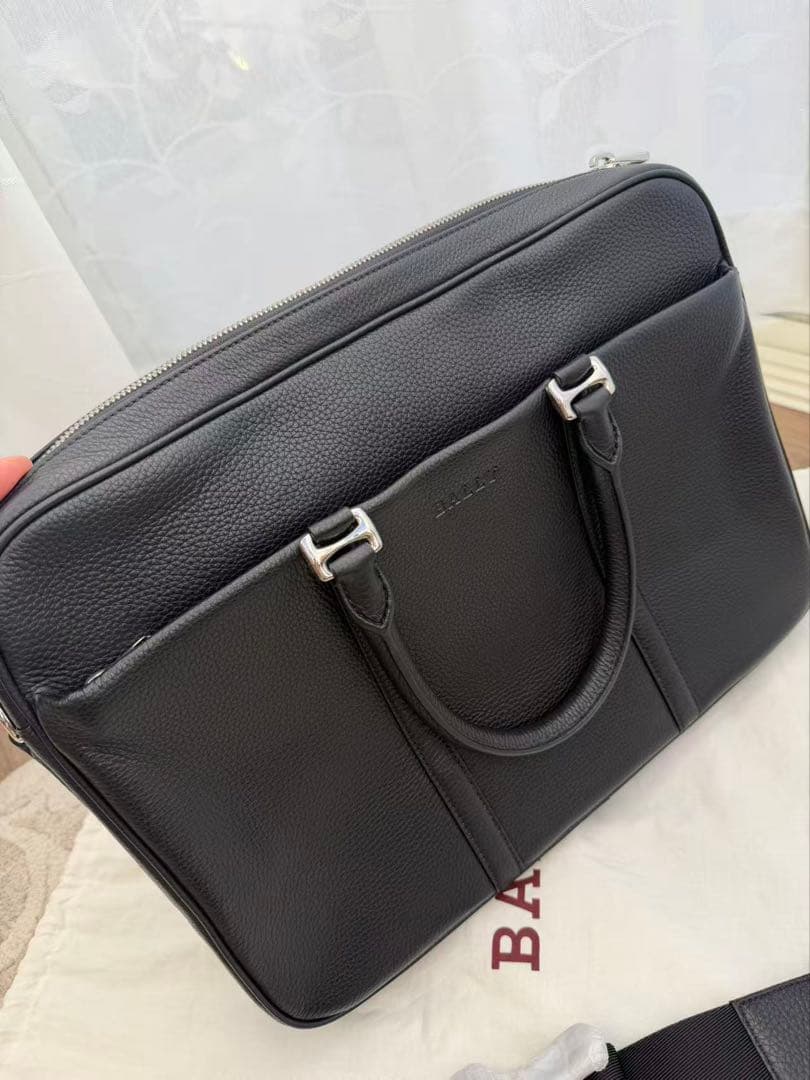 BALLY バリー　MALESO 2WAY ブラックレザー ビジネスバッグ