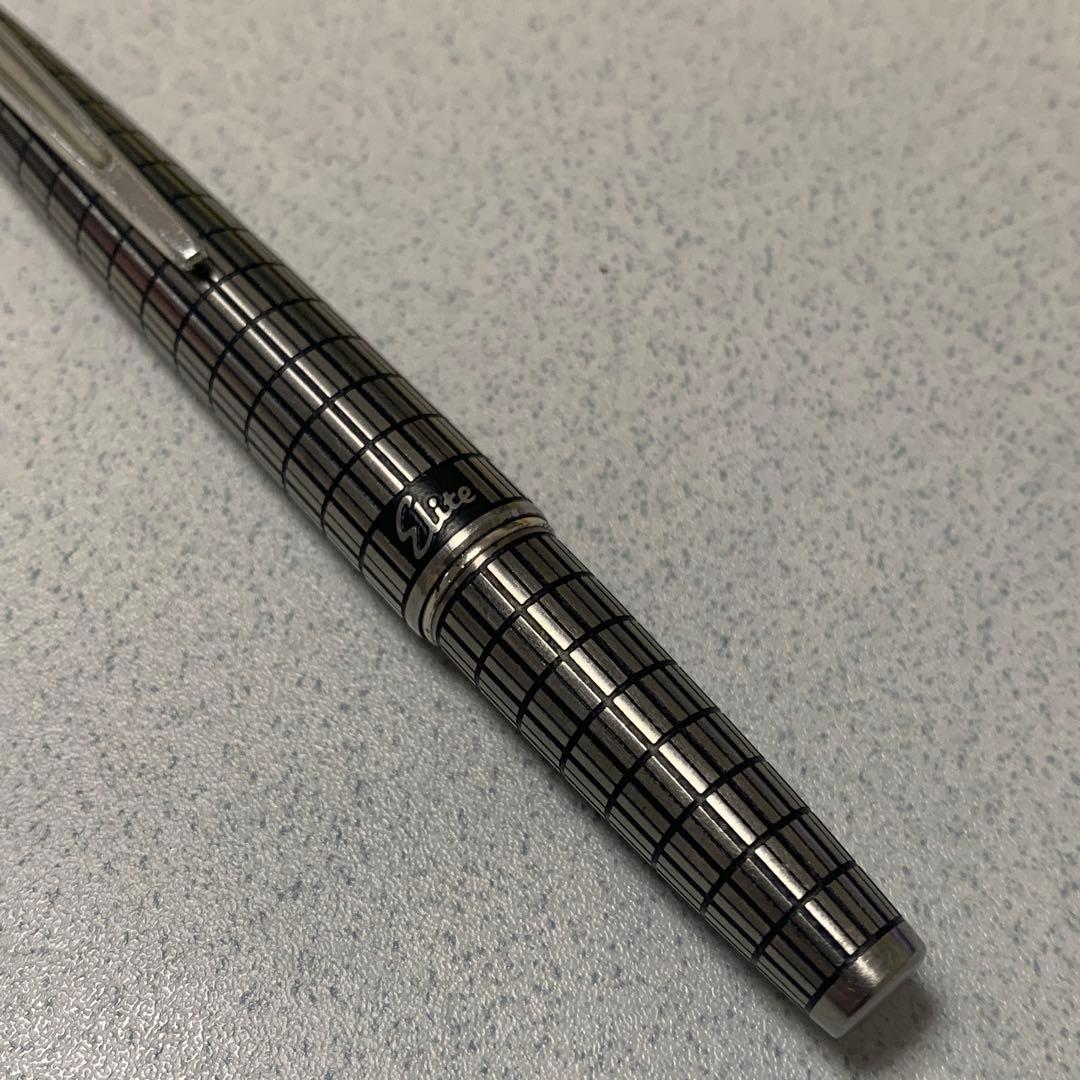 パイロット　エリート　格子柄　18Kニブ