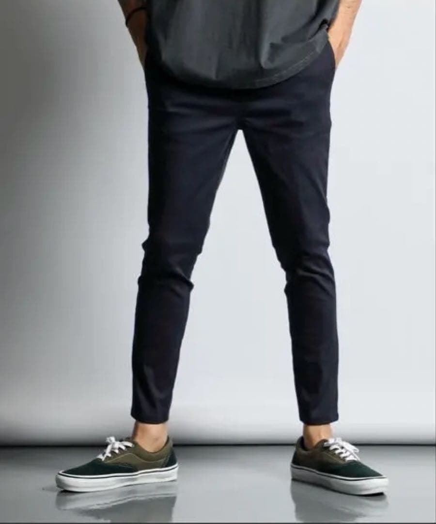 【DUFFER】「超伸縮「ガムストレッチ」接触冷感 スキニー イージーチノパン