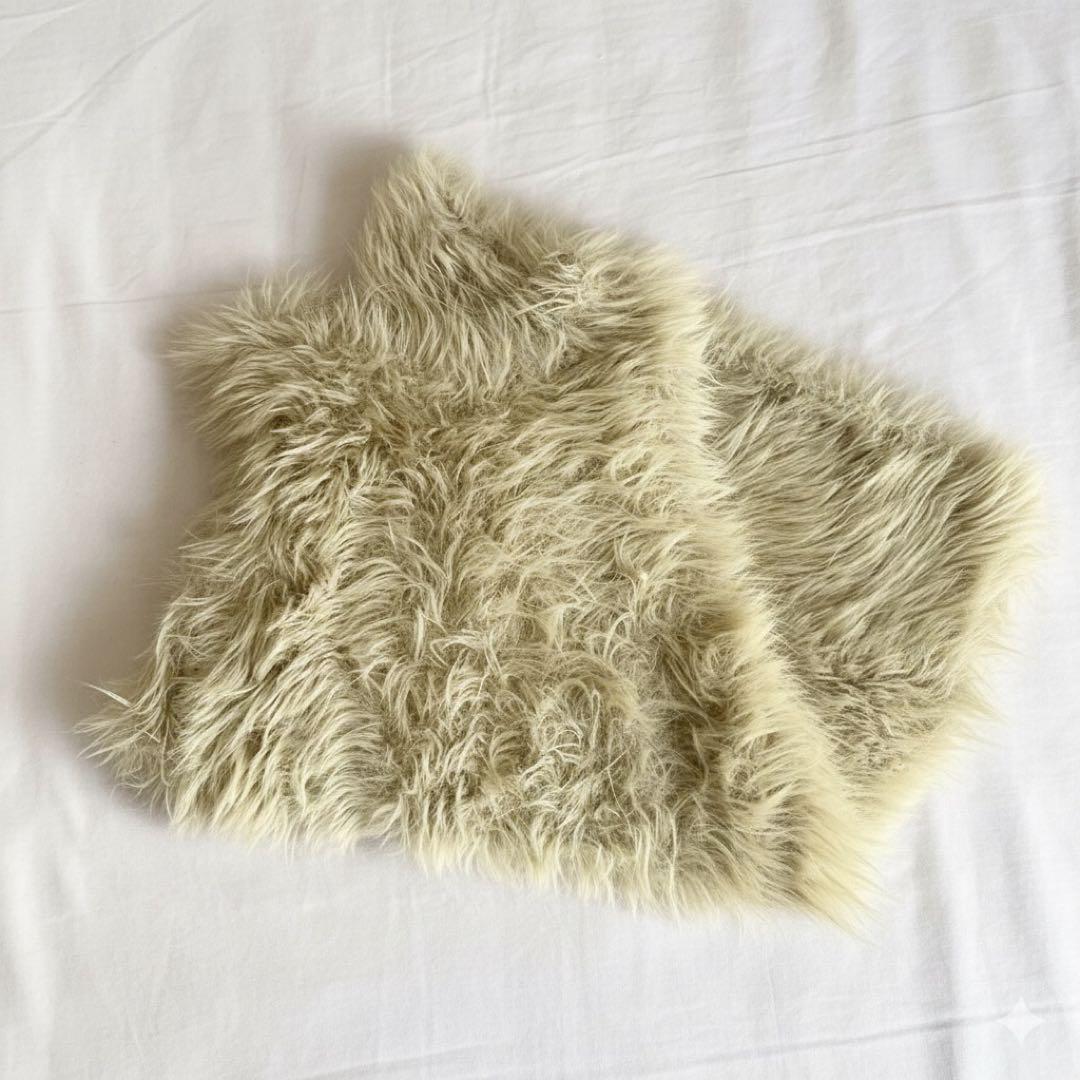 【美品】anuans ファーライクノースリーブニットトップス