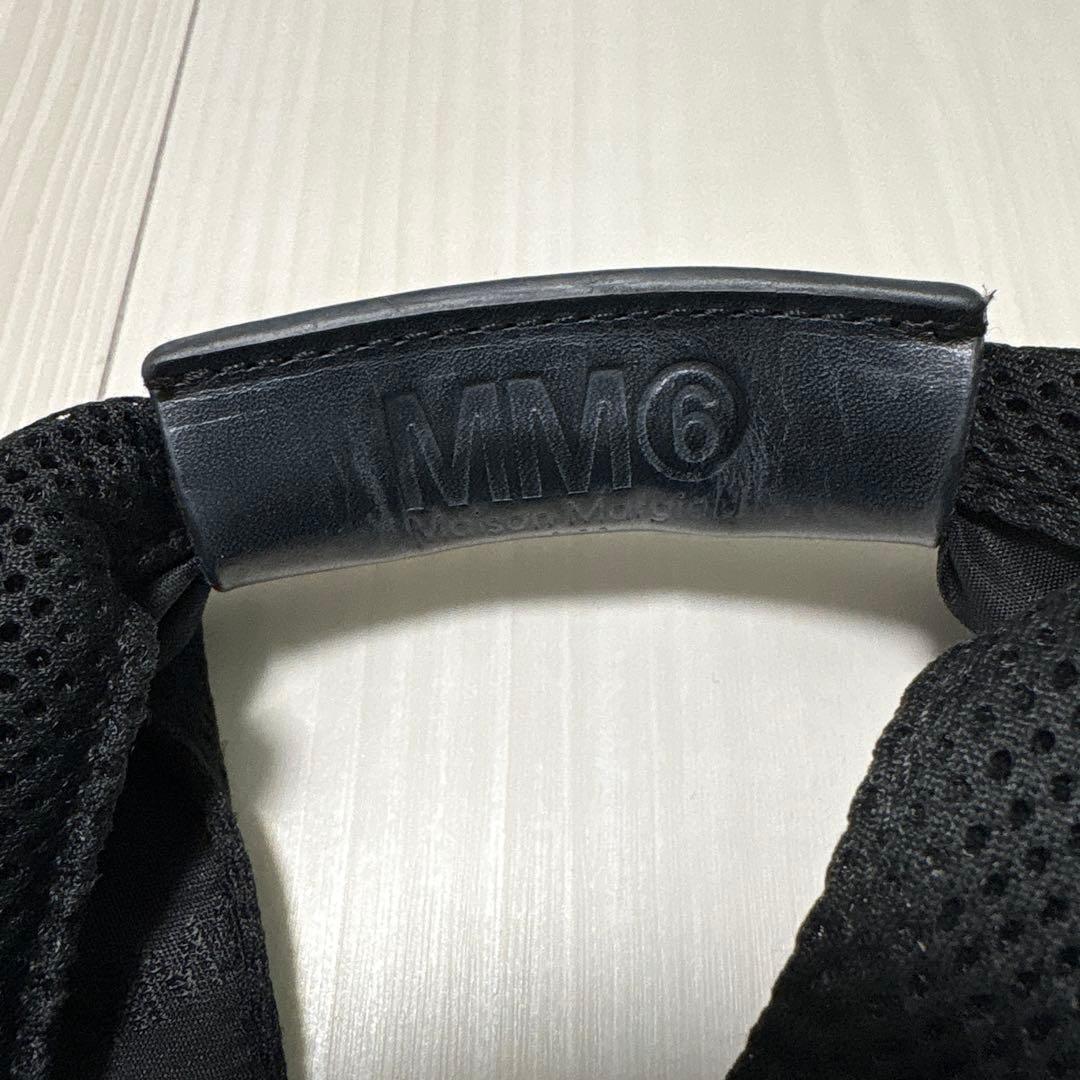 MM6 メッシュ ブラックハンドバッグ