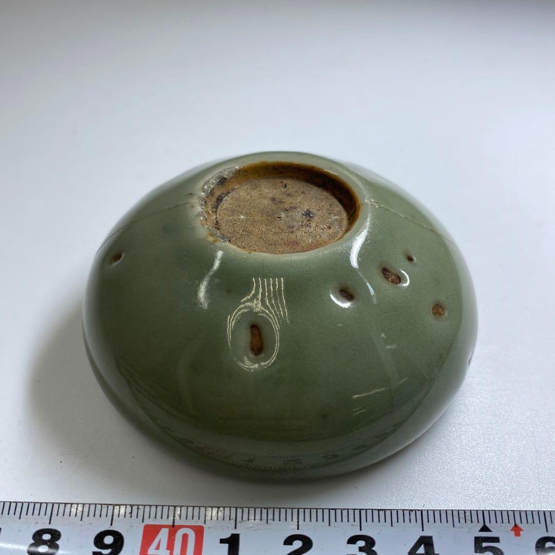 中国明時代　七官青磁盃　幅約7.8㎝　東Y7-0403⑥タサチ