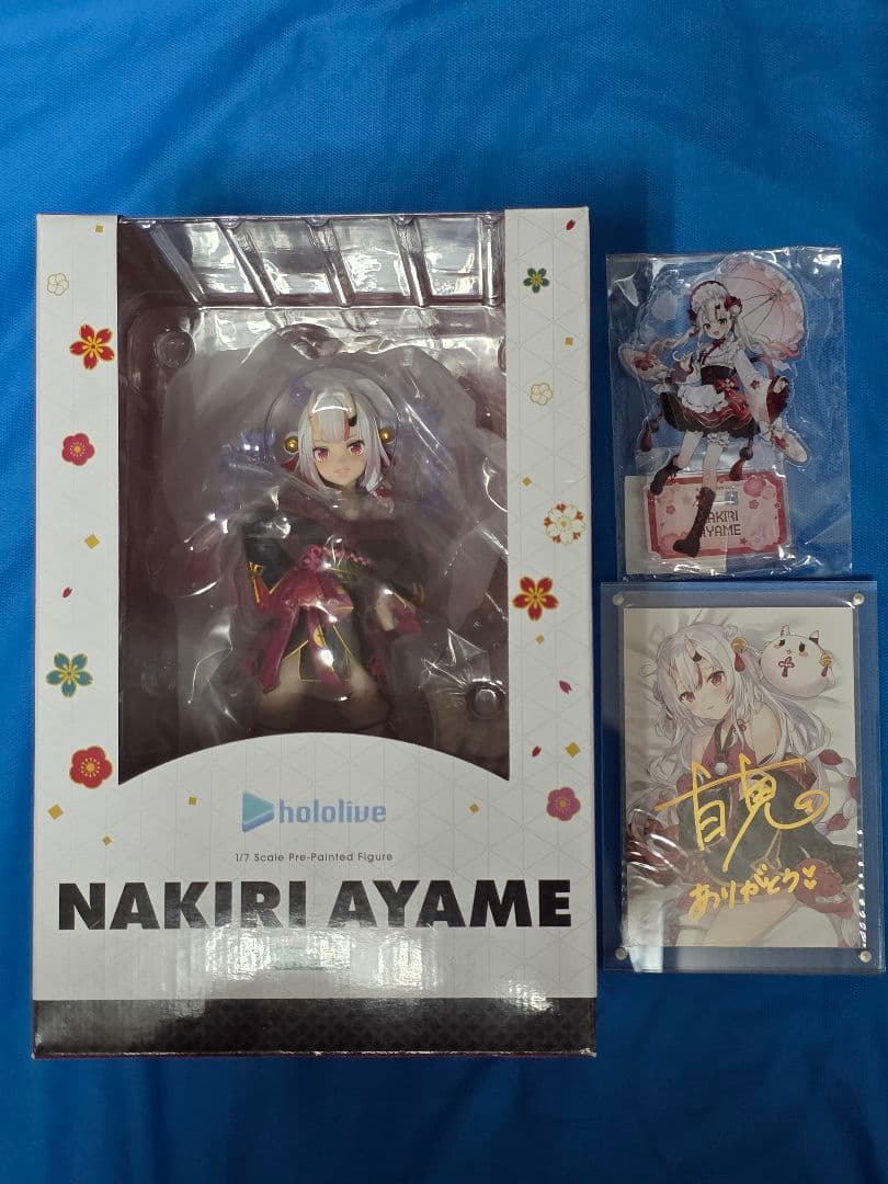 百鬼あやめ　フィギュア　直筆サインポストカード　アクリルスタンド　3点セット