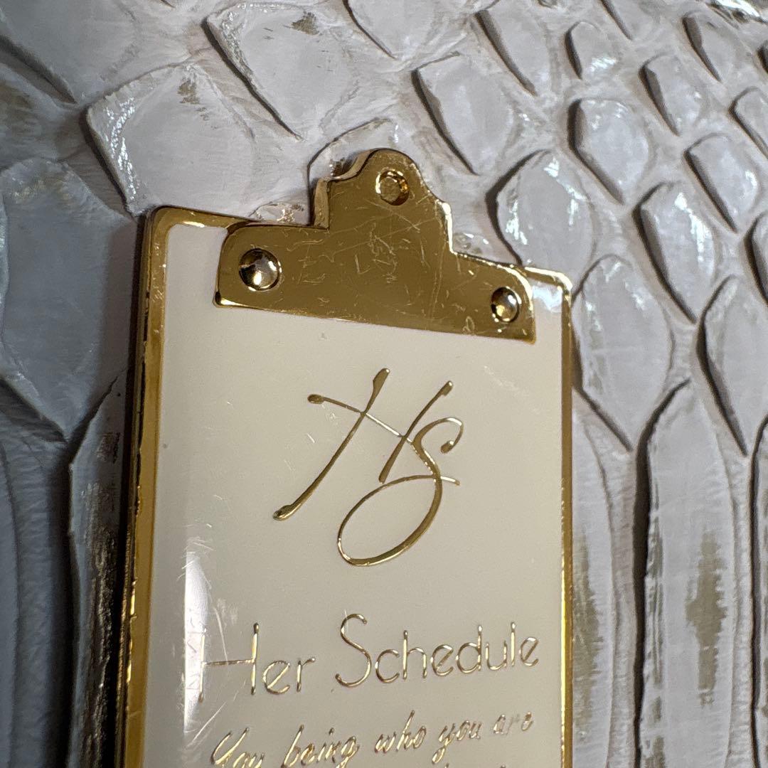 HerSchedule プラチナチャンス金箔ラグジュアリーパイソン 二つ折り財布