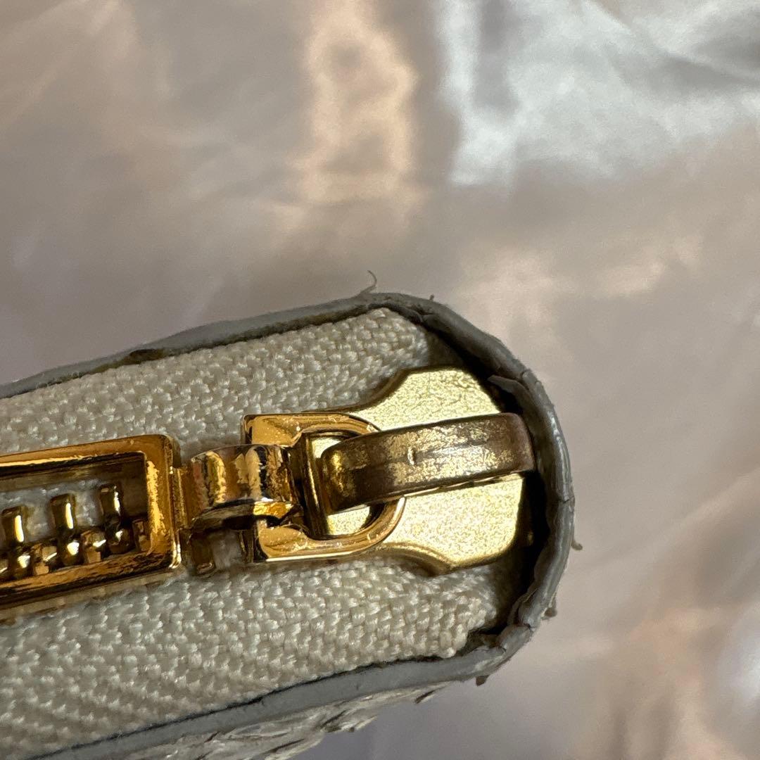 HerSchedule プラチナチャンス金箔ラグジュアリーパイソン 二つ折り財布