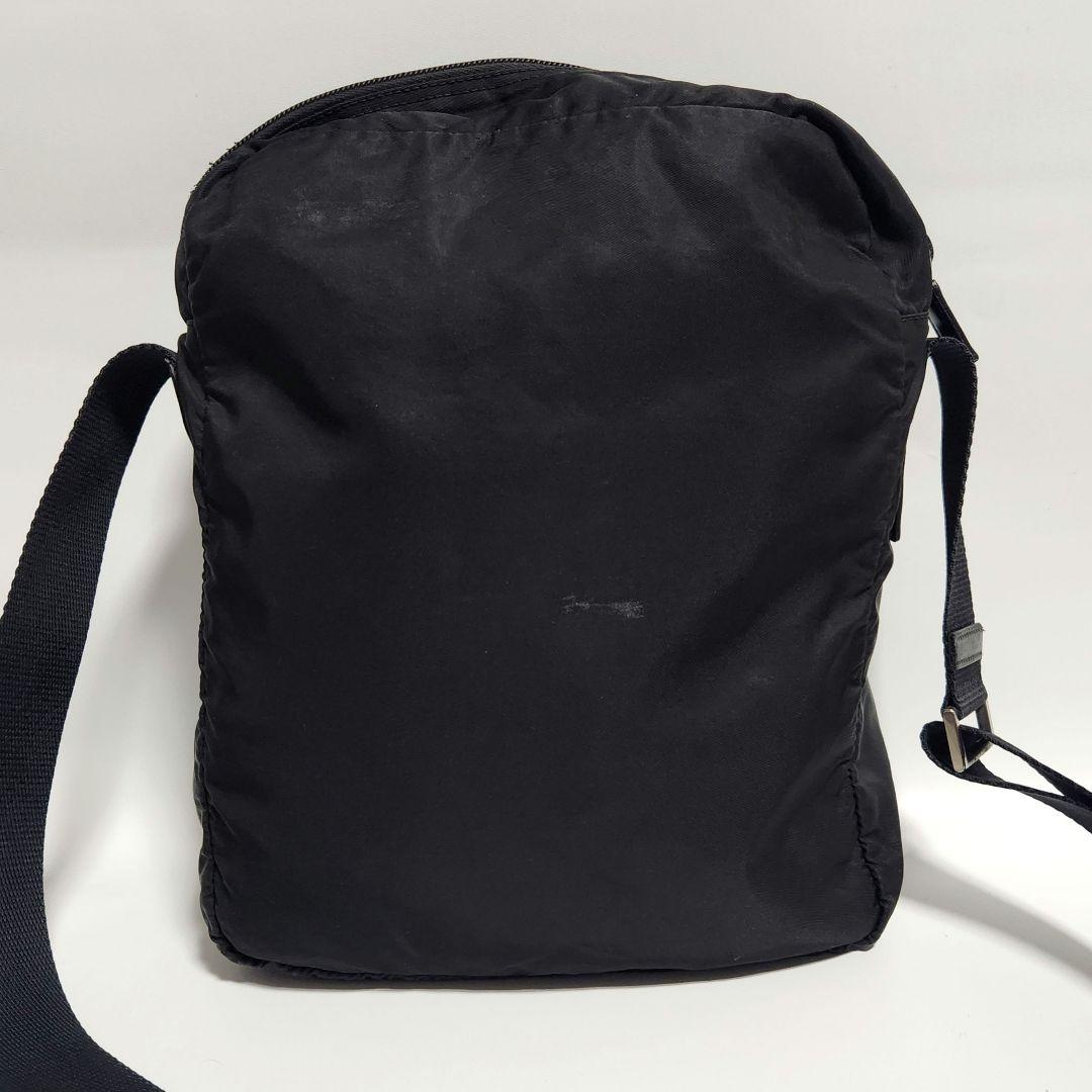 PRADA プラダ テスートナイロン レザー ショルダーバッグ ブラック