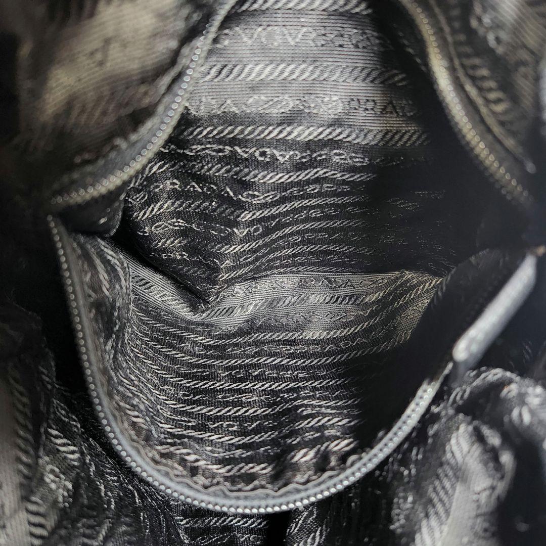 PRADA プラダ テスートナイロン レザー ショルダーバッグ ブラック