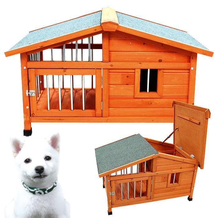 ★木製★ 犬小屋 大型 サークル 犬舎 屋外ハウス 外飼い ペットゲージ 中型犬