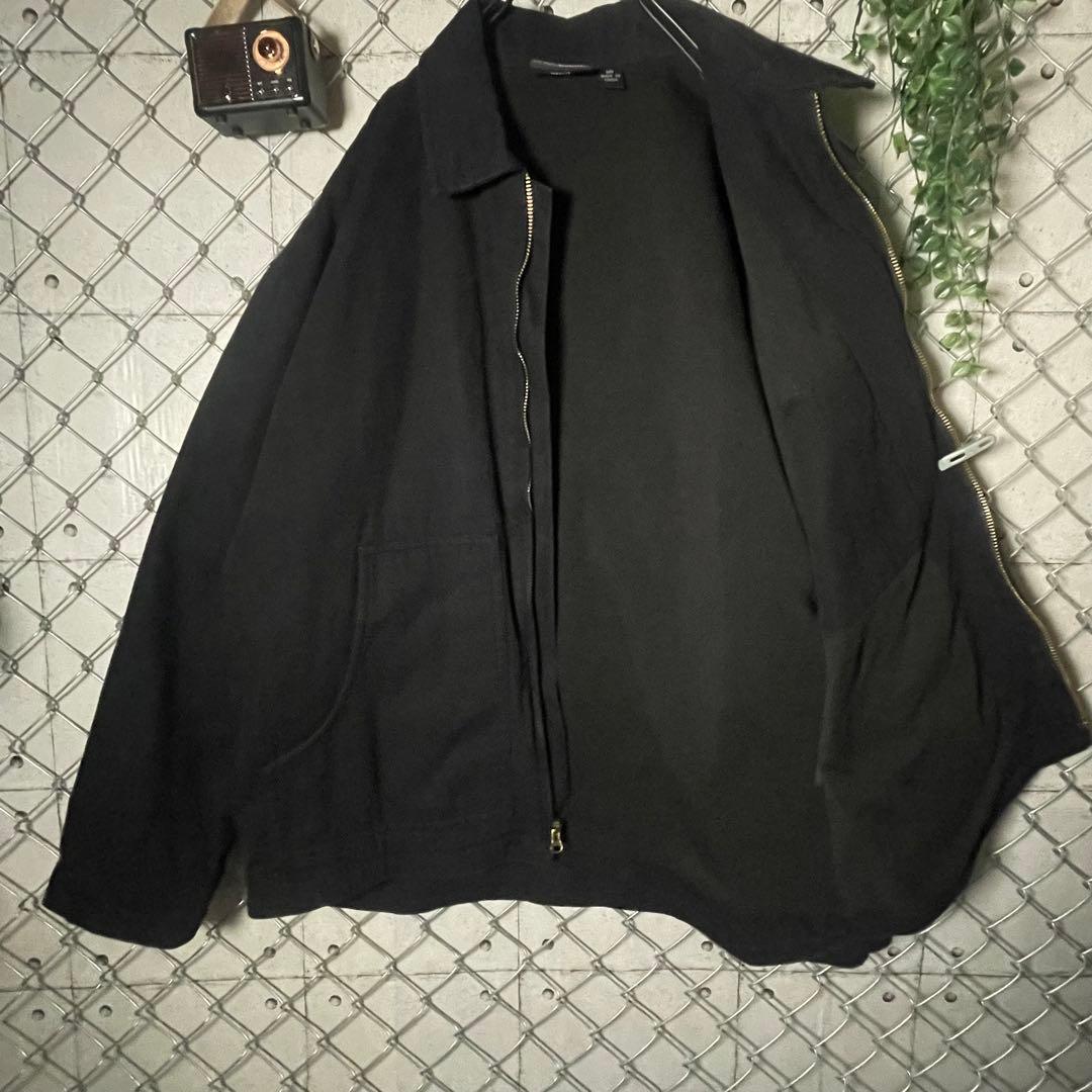 MACTOOLS マックツール ダック生地 短丈ジャケット ロゴ刺繍 黒 XL程