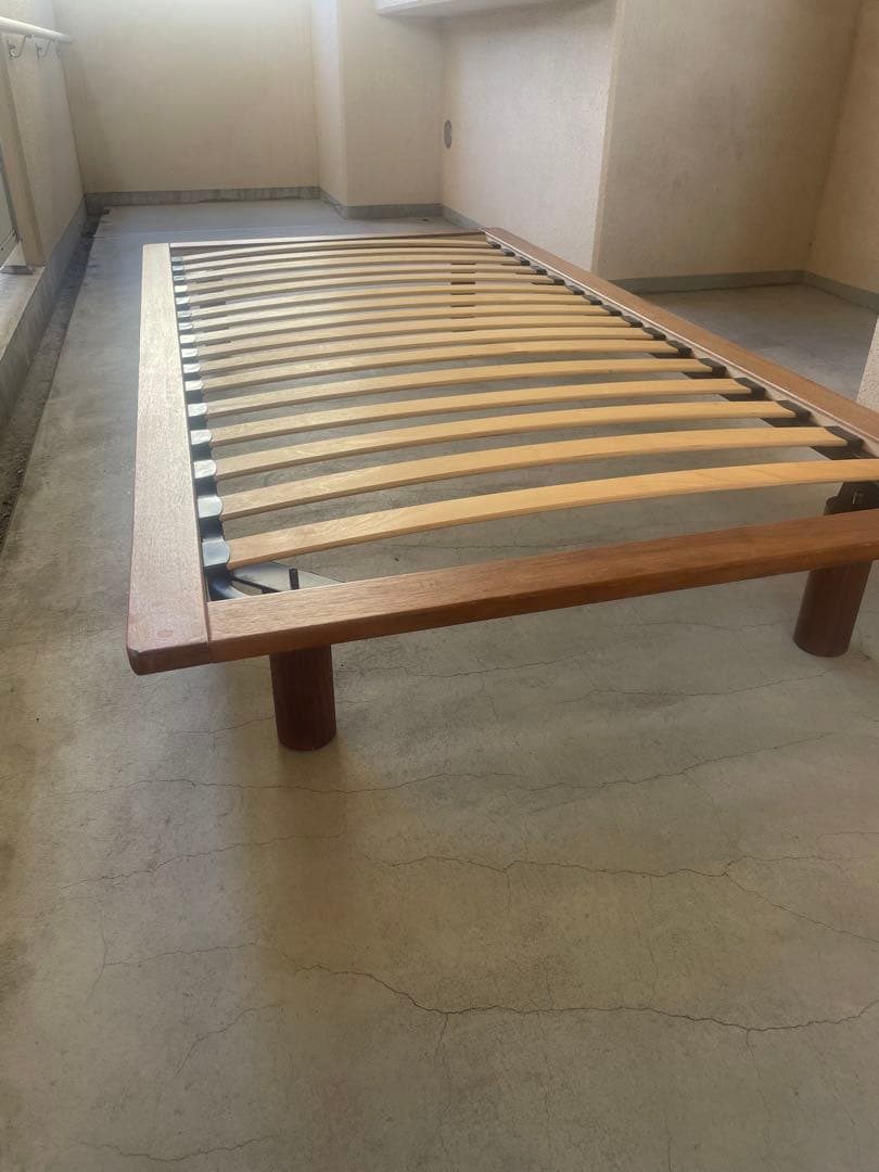【引取限定】無印シングルベッドフレーム ナチュラルウッド