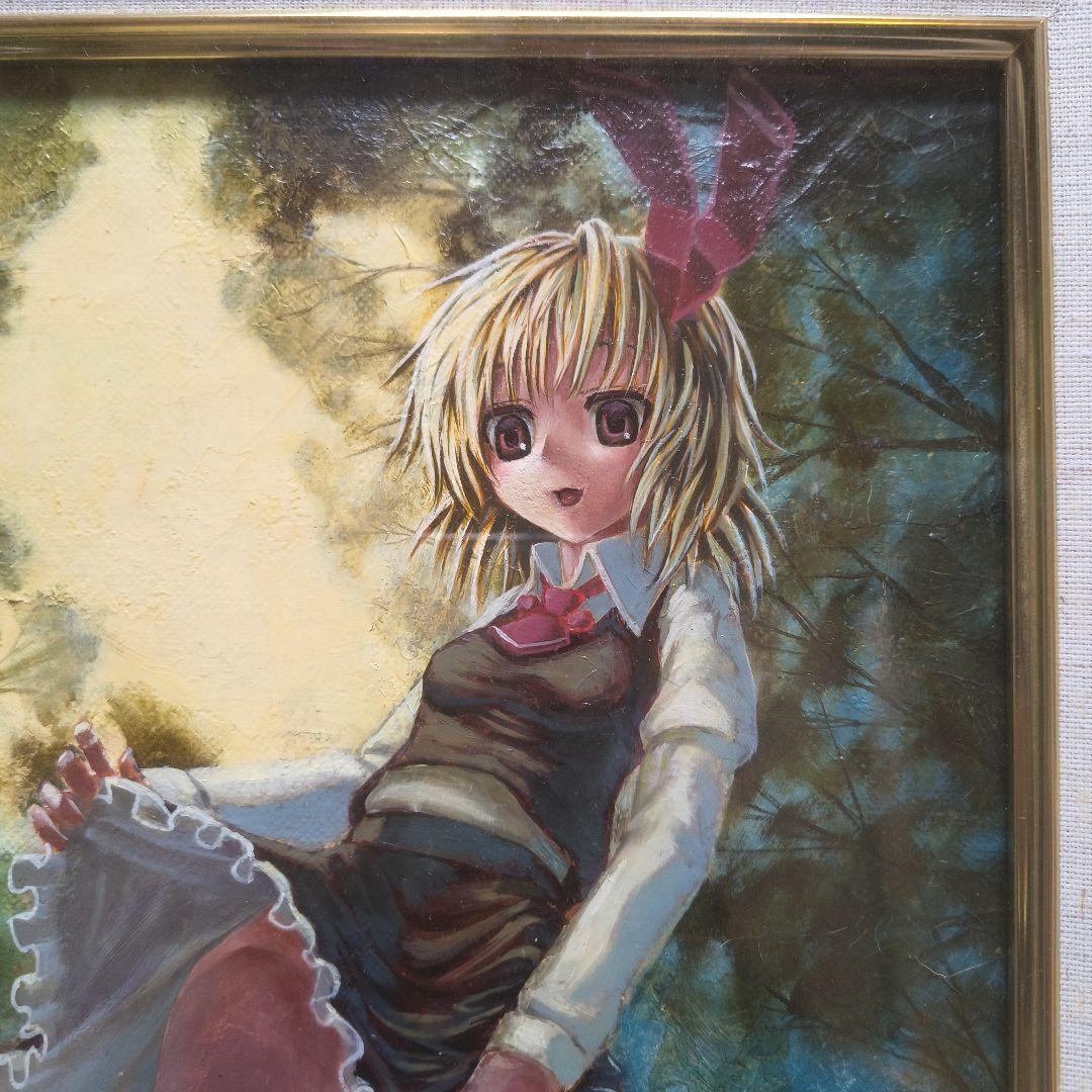 【値下げ交渉可】東方 油絵 ルーミア ゴールドフレーム額縁付き