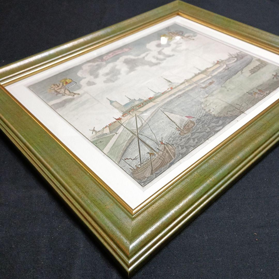 額装品　景観図　17世紀　オランダ　ゼーランド州トーレン　お値打ち