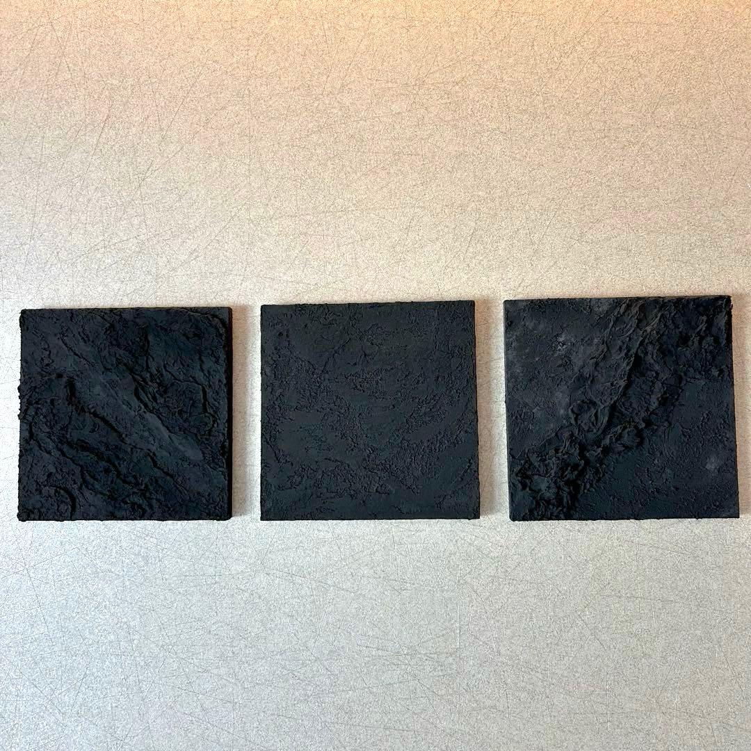 漆喰　アートパネル　3枚組　ファブリックボード　和モダン　インテリアパネル