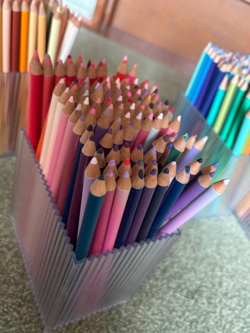 値下げ！フェリシモ　500色　色鉛筆セット 透明ケース入り