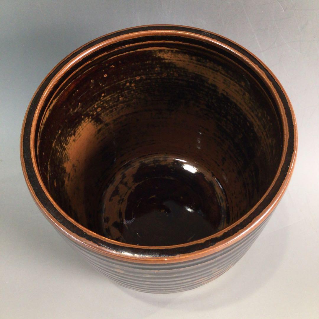 Ｐ３５５　水指　『加藤陶古造』『古瀬戸』『荒土』『一重口水指』　共箱　茶道具