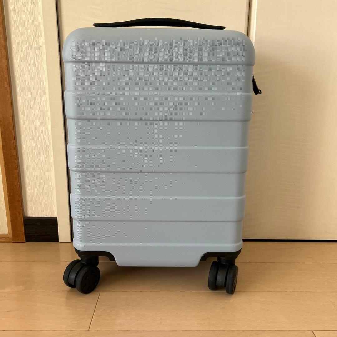 美品　無印　19リットル　キャリーケース　ライトブルー