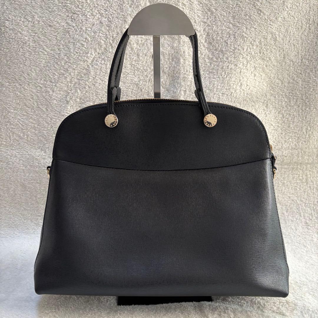 ✨️美品✨️ FURLA フルラ レザー ハンドバッグ 2WAY ブラック 黒