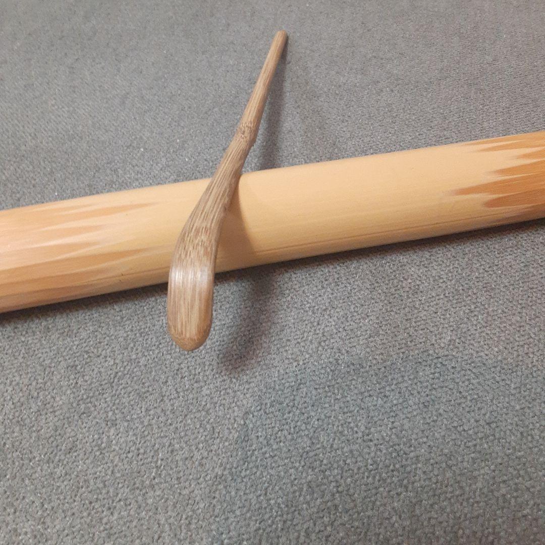 竹茶杓　福本積應老師銘「鳴子」　影林宗篤作