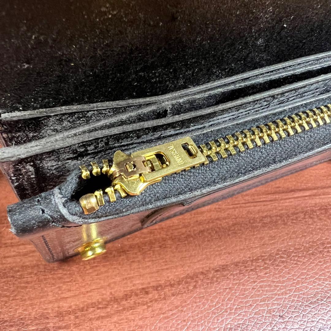 【トラッカーウォレット ロング 3層】 ブライドル ゴールド universal