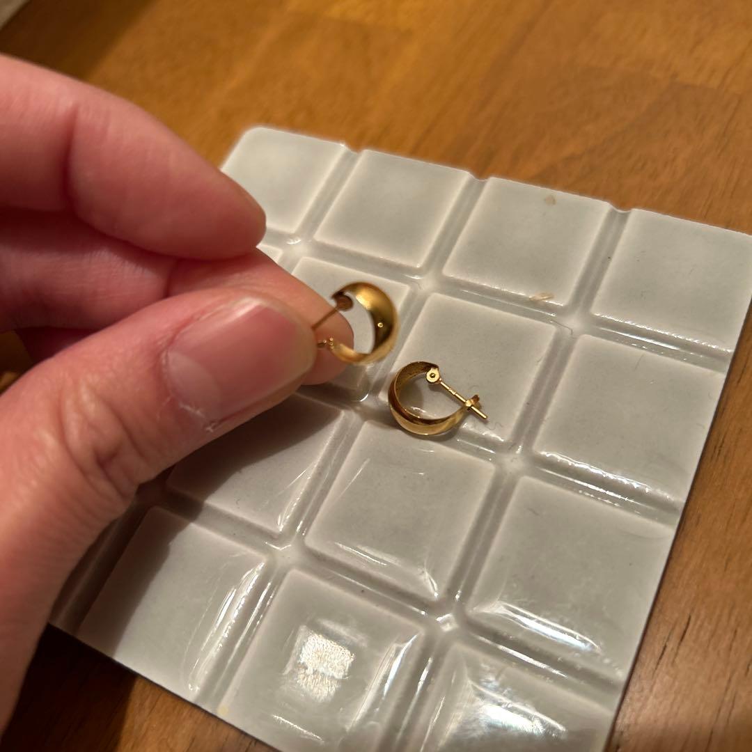 18金フープピアス