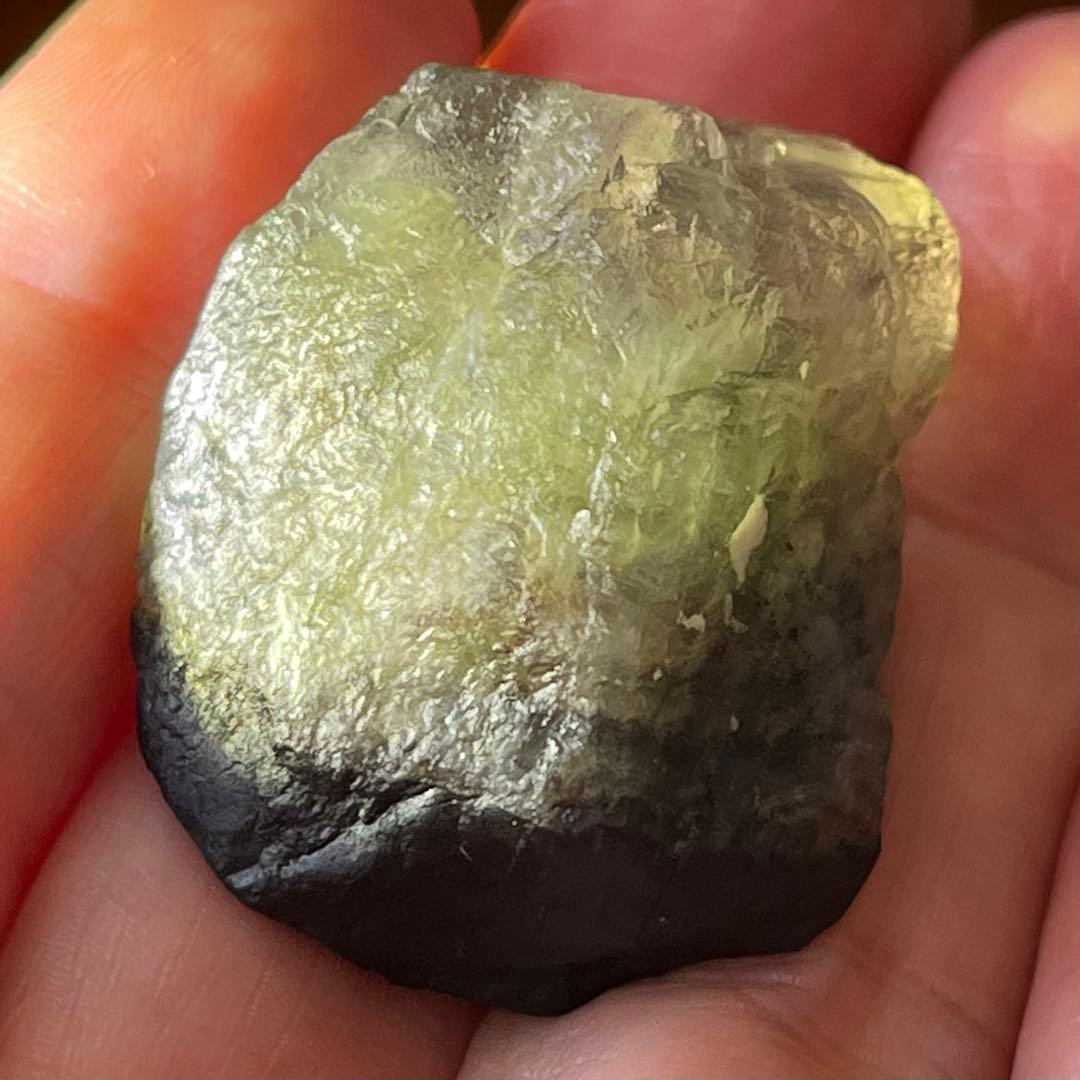 バイカラー 縞模様 フローライト 90.9ct 原石 グリーン グレー 一点物