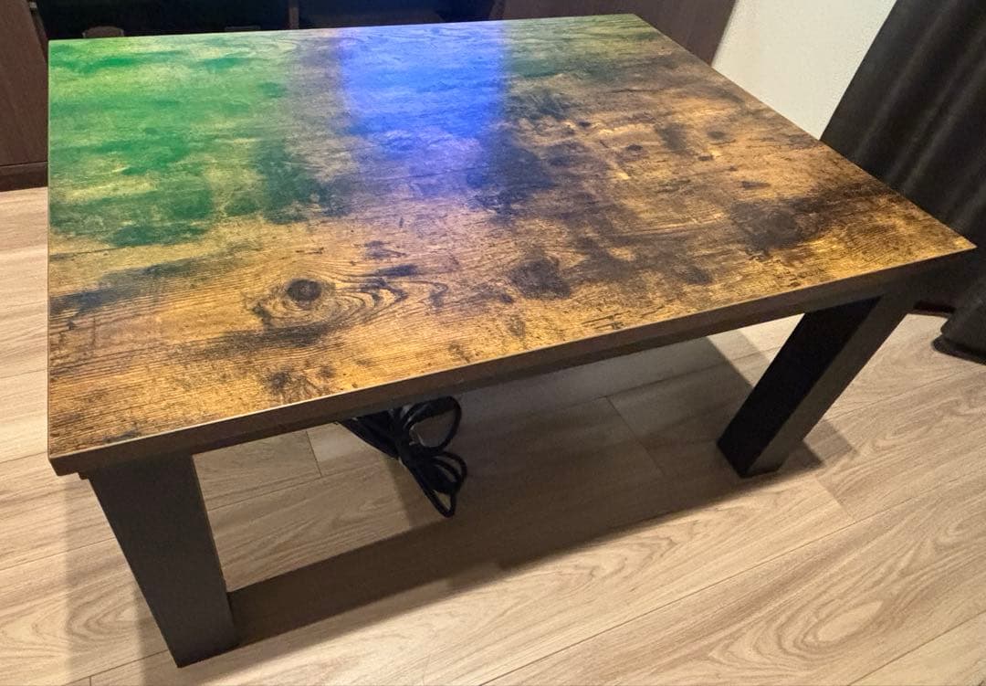 ニトリ　木目調デザインのリビングこたつ