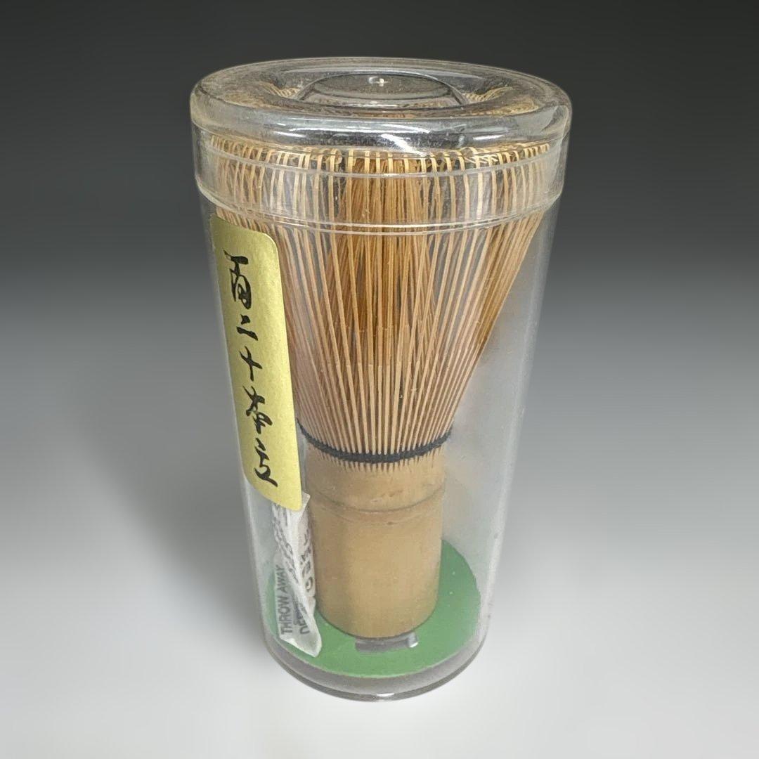 【茶道具】未使用品　白竹　百二十本立　茶筌3本セット★送料込★