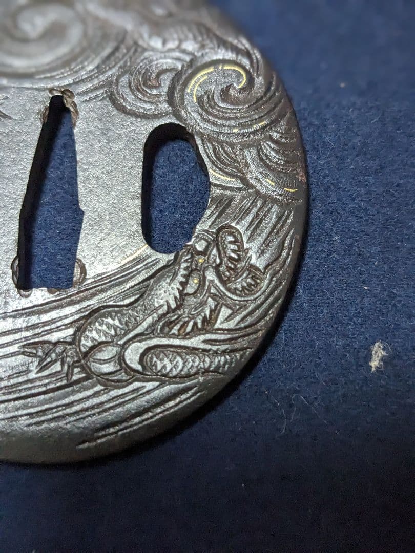 日本刀鍔　時代物　状態抜群！　龍