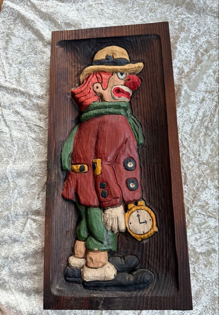 木製クラウン彫刻 2点セット