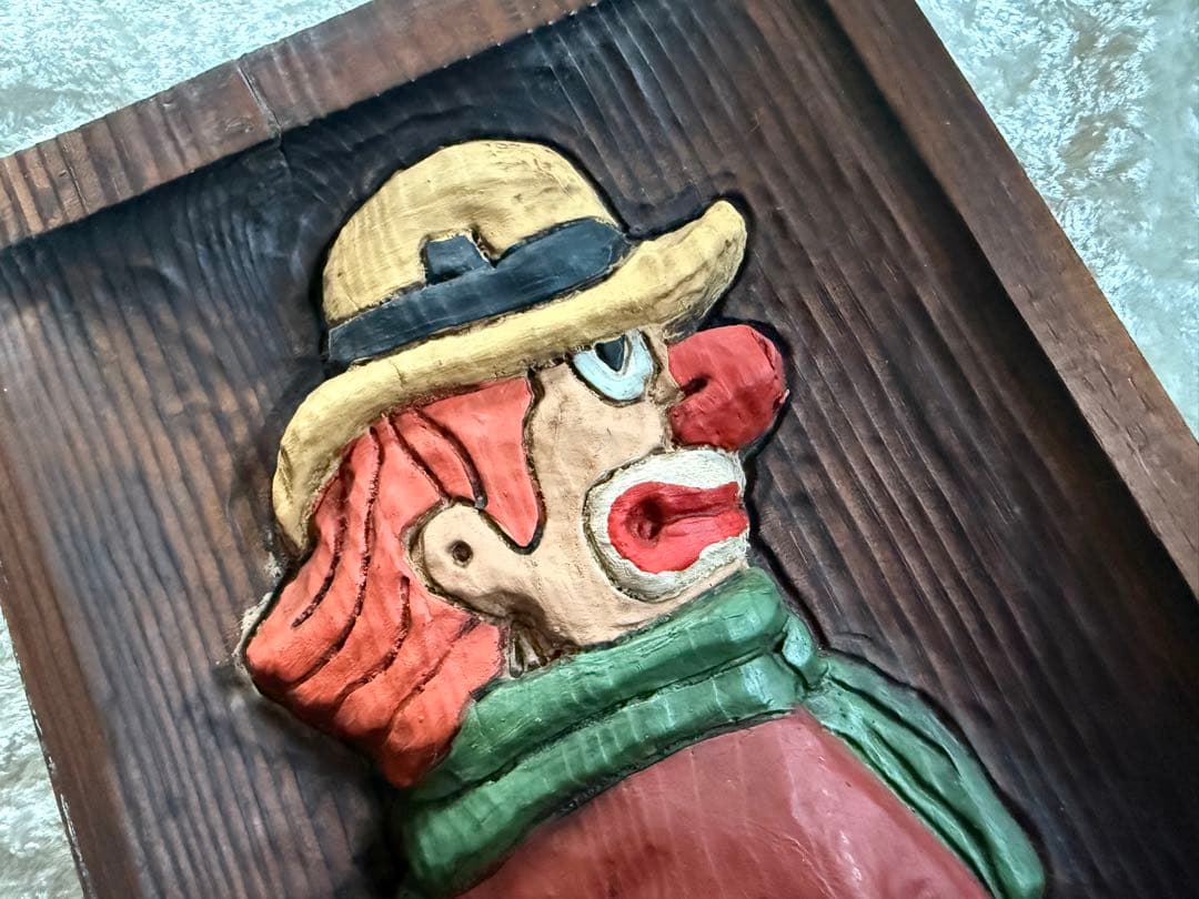 木製クラウン彫刻 2点セット