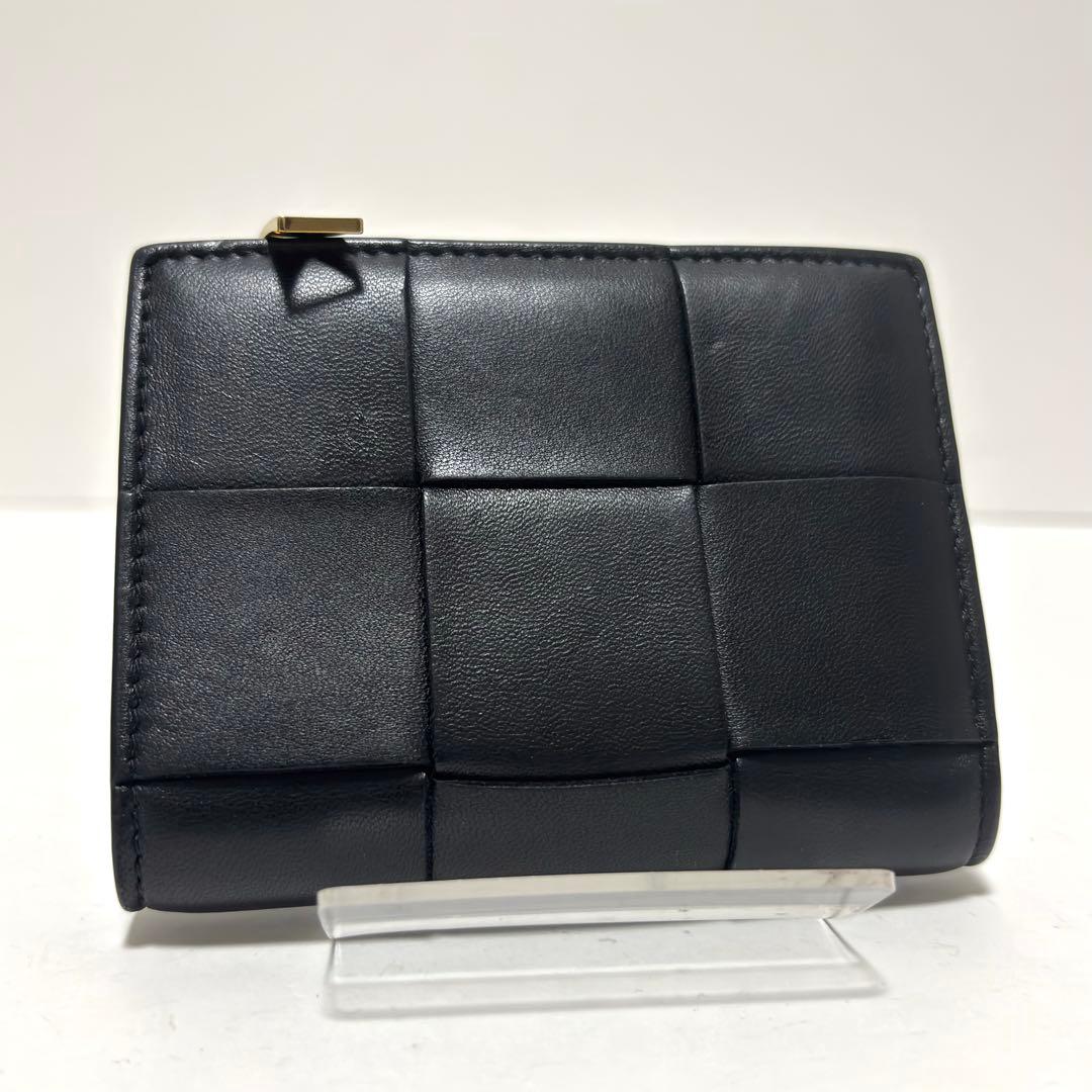 523✨極美品✨ボッテガヴェネタ 折り財布 スモールカセット ブラック RFID
