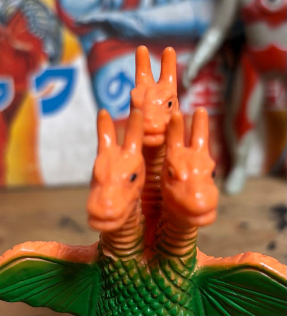 当時物 ブルマァク ミニキングギドラ ソフビ