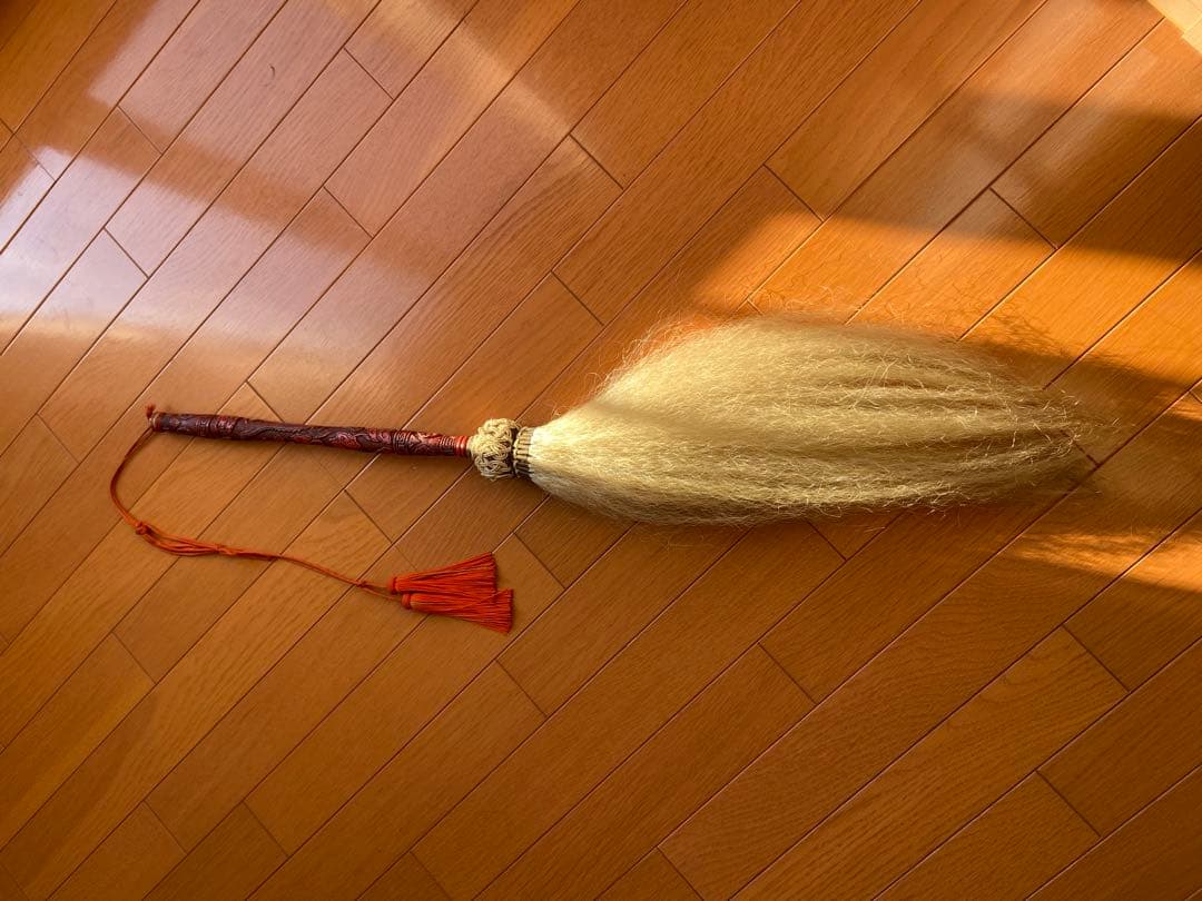 お寺　仏教用品　縁起物　払子　堆朱　古美術　龍紋　木彫り　鎌倉彫り