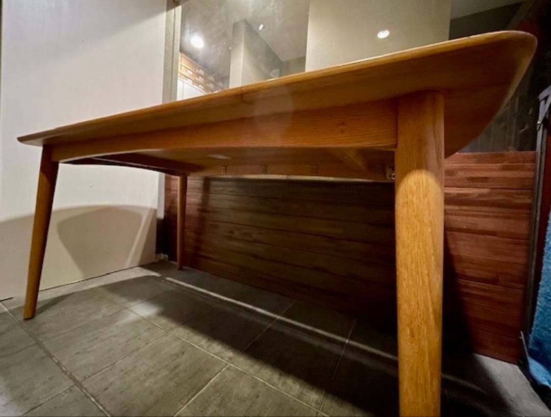 優希■LAPRAP IDC大塚　無垢オーク材ダイニングテーブルW150cm