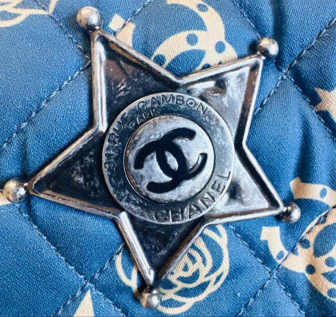 CHANEL シャネル　ショルダーバッグ ダラス　バンダナ　星　キャンバス