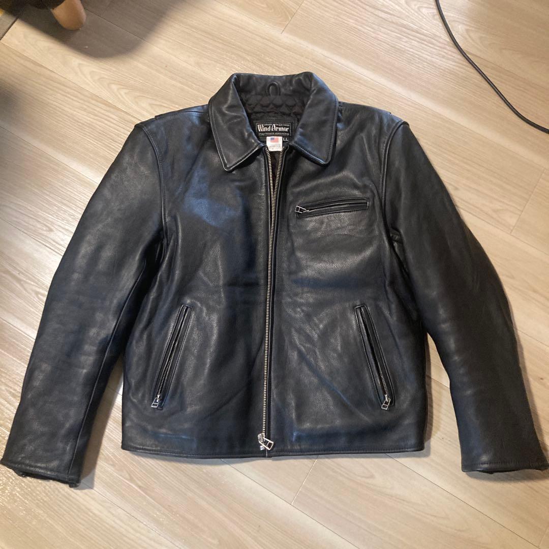 WindArmar 本革 シングルライダースジャケット XL ブラック