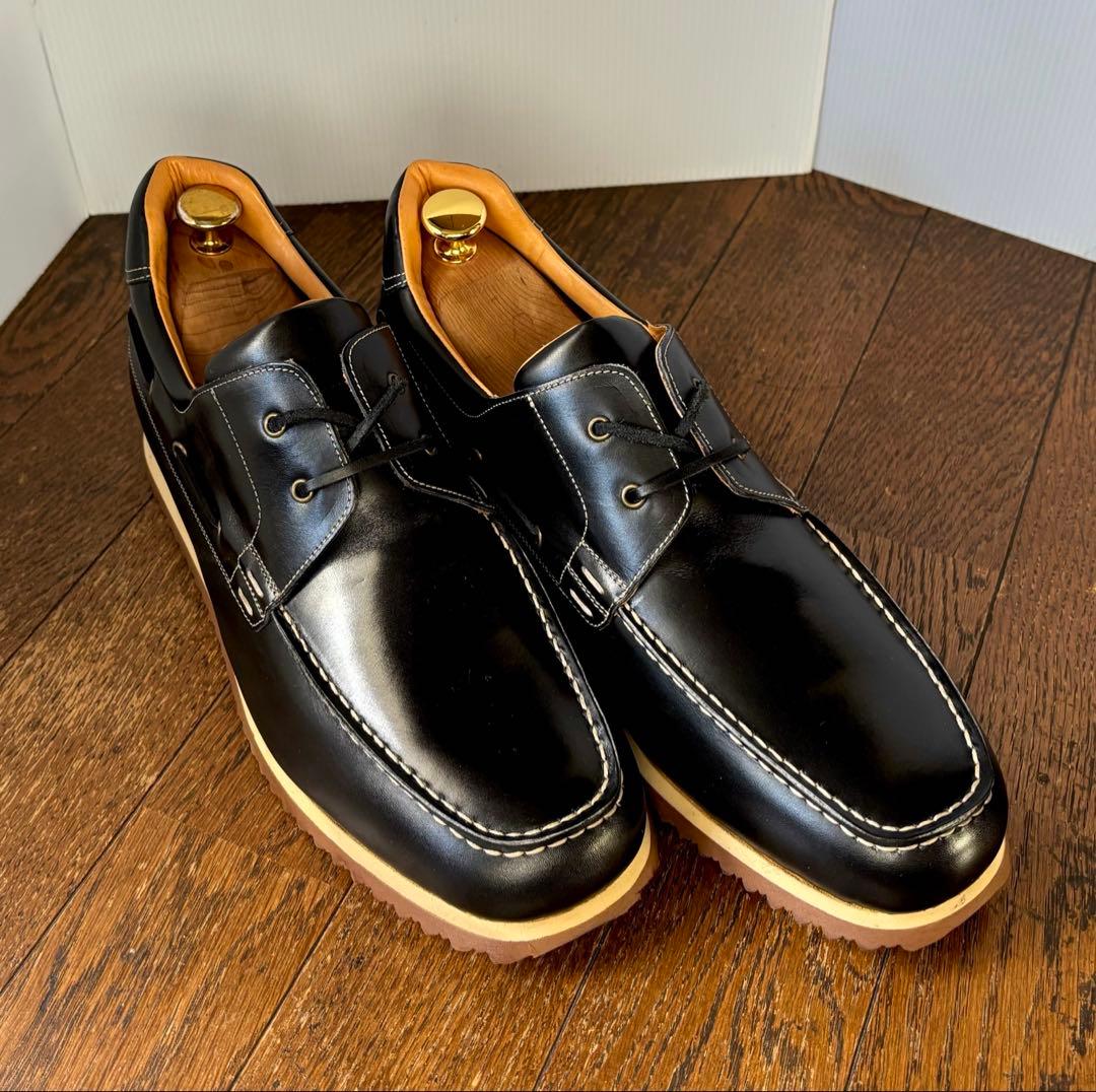 【SANTONI】未使用展示品！ サントーニ レザーデッキシューズ26.5cm