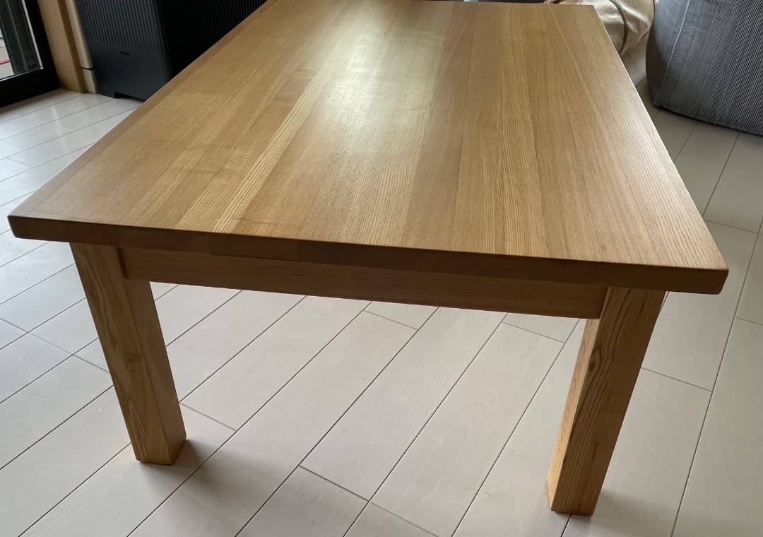 無印良品　ローテーブル　タモ材