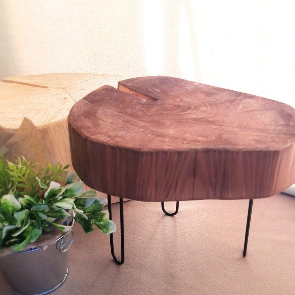 【専用】ナチュラルウッドのアイアンレッグテーブル エイジング塗装